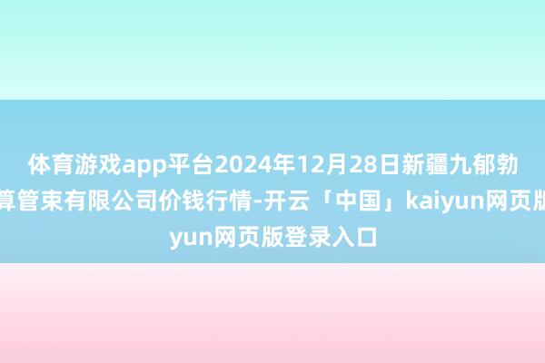 体育游戏app平台2024年12月28日新疆九郁勃和果品筹算管束有限公司价钱行情-开云「中国」kaiyun网页版登录入口